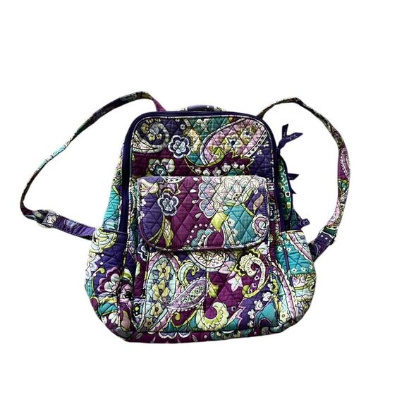 Vera Bradley Paisley Floral Quilted Backpack - Picture 1 of 13